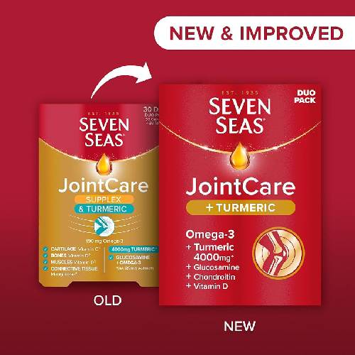 Seven Seas Joint Care Supplex et curcuma avec glucosamine - Approvisionnement pour 30 jours