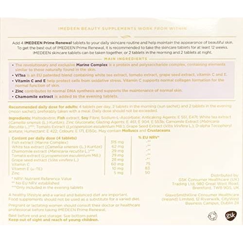 Imedeen IMEDEEN Prime Renewal (120 Count) Skin Collagen Formula for 50 Plus Skincare Beauty Supplement