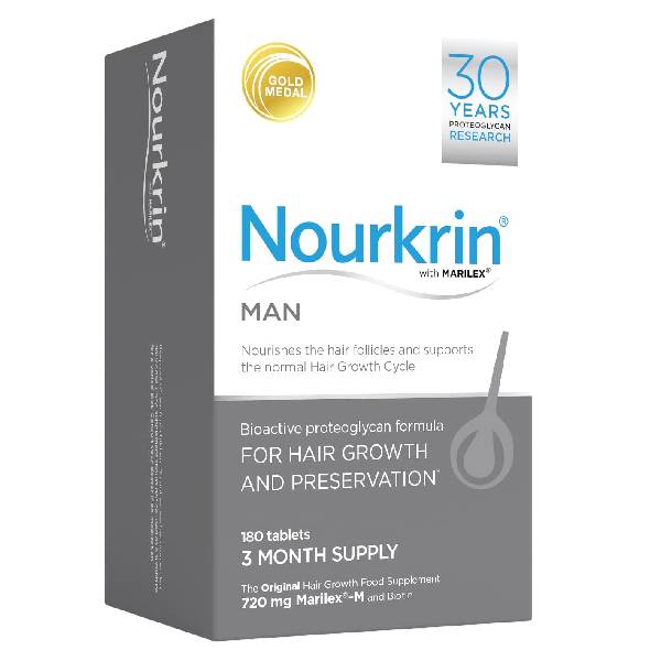 Nourkrin Nourkrin Man Value Pack (3 month Supply) 180 Tablets including Shampoo and Conditioner