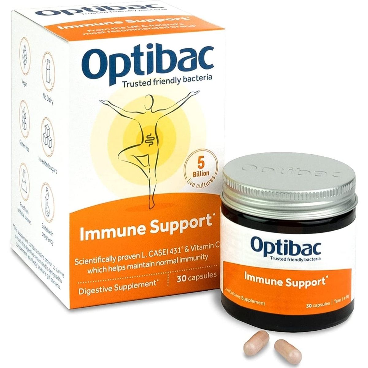 Optibac Probiotiques pour l'immunité quotidienne 30 capsules