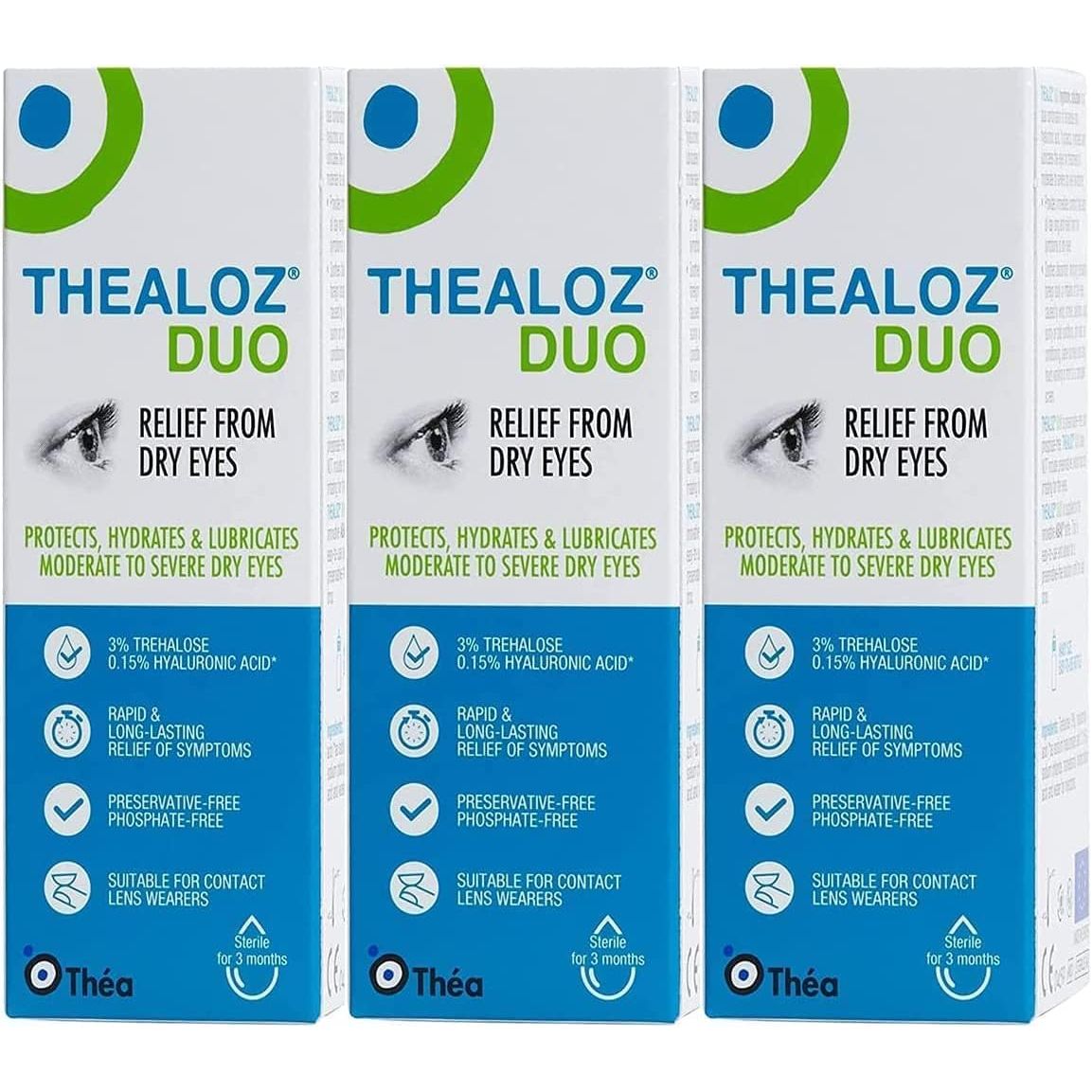 Thealoz Thealoz Duo Dry Eye Drops three pack, 3 x 10ml